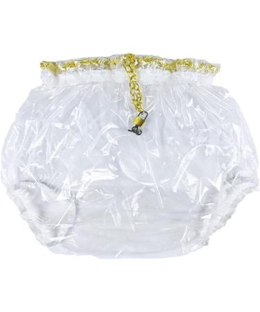 Haian ABDL Pull-On Locking Plastic Pants M Glass Clear - Secure and comfortable adult baby diaper cover - Buy Online on GoSupps.com