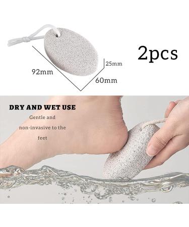 Xixiran 2 Pieces Natural Bimsstein - Effective Lava Stone Pedicure Foot Scrub Tools for Hard Skin Removal on Feet & Hands - Buy Online on GoSupps.com