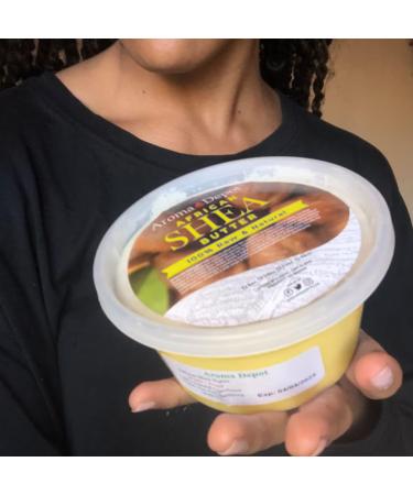 Raw African Shea Butter 1 lb - Pure Unrefined Moisturizing for Skin Hair & Face - Grade A Yellow/Gold & Black Soap - Buy Online on GoSupps.com