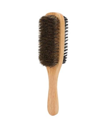 Hard and soft hair brushes beard styling brushes for men double -sided brushes for men hair peeling with natural wood handle and razor comb for the salon at home