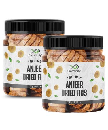 GreenFinity Premium Afghani Anjeer 250g+250g (500g), Dried Figs, Fig / Afghanistan Anjir Dry Fruit (Pack of 2 Jars)