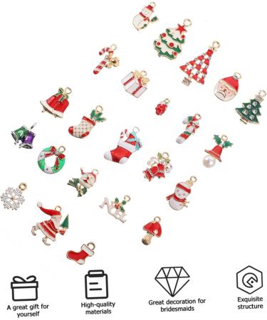 COHEALI 69 Pcs Christmas Ornaments Accessories Bangle Keychain Present Ornaments Xmas Pendant Charm 3.3X1.7CMx3pcs Assorted Colorx3pcs - Buy Online on GoSupps.com