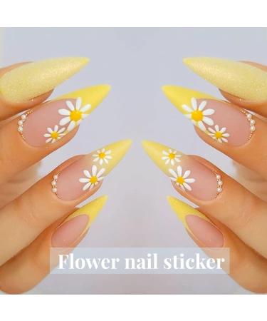 5D Flower Nail Stickers - Exquisite Hollow Patterns for Nail Art DIY | Multi-Design Fingernail Charms with Tweezer - Spring Collection - Buy Online on GoSupps.com