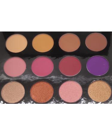 Natural Black Cosmetics 12 Colors Makeup Palette - Versatile Day to Night Looks for All Skin Tones - Buy Online on GoSupps.com