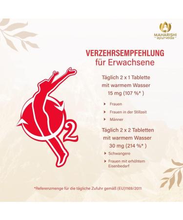 Maharishi Ayurveda Iron Rasayana | Ayurvedic Iron Tablets for Deficiency | 60 Tablets | Dietary Supplement for Healthy Iron Levels - Buy Online on GoSupps.com