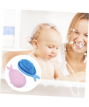 Hohopeti 2pcs Silicone Shampoo Brush Set for Newborns - Baby Hair Scalp Massager & Bath Brush - Perfect Registry Gift for Infants - Buy Online on GoSupps.com