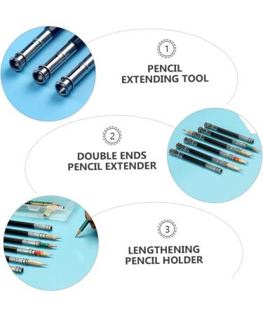 Lurrose Pencil Lengthener 1 Lengthener Pencil Lengthening Extender Lengthen Double-ended Cover/Metal Holder Practical Plain - Buy Online on GoSupps.com