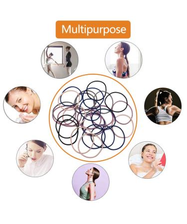 100 Colorful Hair Ties - Metal-Free Elastic Ponytail Holders for Girls & Women | Hair Accessories for Thin Hair - Buy Online on GoSupps.com
