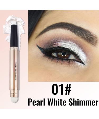 Erinde White Cream Eyeshadow Stick - Shimmer Metallic Eye Shadow Crayon | Waterproof & Long Lasting | Highly Pigmented Eye Highlighter Stick for Brightening - Save Time - Buy Online on GoSupps.com