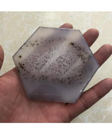 Natural Crystal gem Agate Hand-Cut Hexagonal Shape for a Very Beautiful Water Cup Base Full of Texture - Buy Online on GoSupps.com