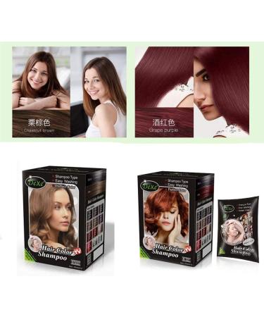MQUPIN Instant Hair Dye Shampoo for Men and Women - 10 Pcs Black - Natural Ingredients - Lasts 30 Days - Easy to Use 2-in-1 Hair Color - Buy Online on GoSupps.com