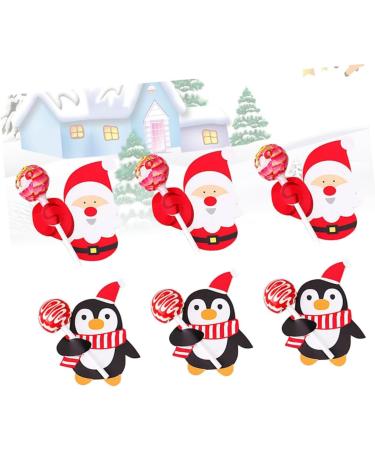  PRETYZOOM PRETYZOOM 62 Pieces Christmas Lollipop Cards Pencil Caps Ornament Decor Cartoon Paper for Lollipop Message Paper for Candy Korean Version Candy - Buy Online on GoSupps.com