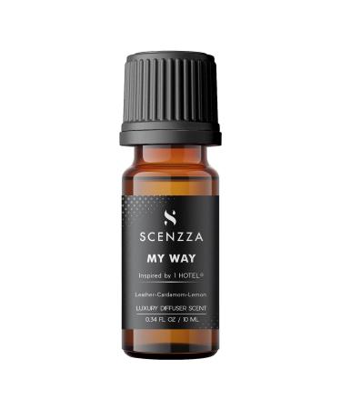 SCENZZA My Way Diffuser Scent Inspired by 1 Hotel Miami Beach Fresh Woodsy Fragrance with Leather Premium Luxury Scent Suitable for Ultrasonic and Waterless Diffusers - 10 Ml 0.34 Fl Oz