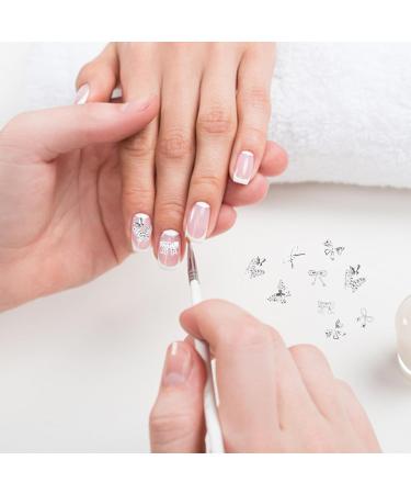 Butterfly Nair Charms - 40PCs Alloy Nail Art Decorations | 7 Styles 3D Bow Gemstones | Silver Nail Drill Accessories - Buy Online on GoSupps.com