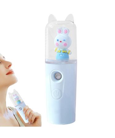 Nanoes Mister Handy Handheld Portable Facial Nanoes Mister Sprayer - Eyelash Aftercare Tool - Rechargeable Face Steamer for Lash Salon Make-Up & Skincare Treatments Sreeka White