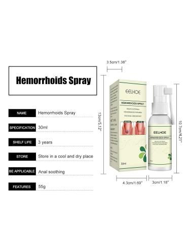 Hemorrhoids Relief Spray 30ml - Soothes Swelling, Anti-Itch, Anal Soothing - Body Care - Buy Online on GoSupps.com