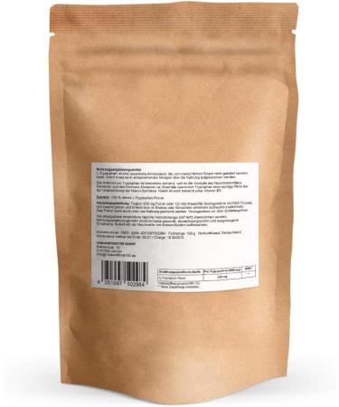 L-Tryptophan Powder 100g | Essential Amino Acid | Vegan Gluten-Free Pure & Top Quality | No Additives - Buy Online on GoSupps.com