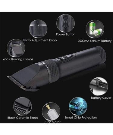 Professional Hair Clippers - Cordless Rechargeable Trimmer Kit with Waterproof Ceramic Blades & Barber Cape | International Shipping Available - Buy Online on GoSupps.com