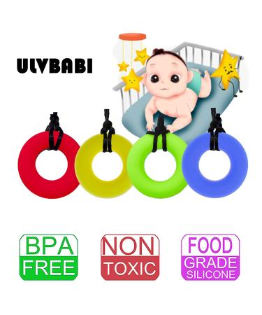 Kau-Bite Ring Necklace - Donut Shape Silicone Chewing Tool for Kids & Adults with ADHD Autism & Biting Needs - 4 Pack Sensory Care Solution - Buy Online on GoSupps.com