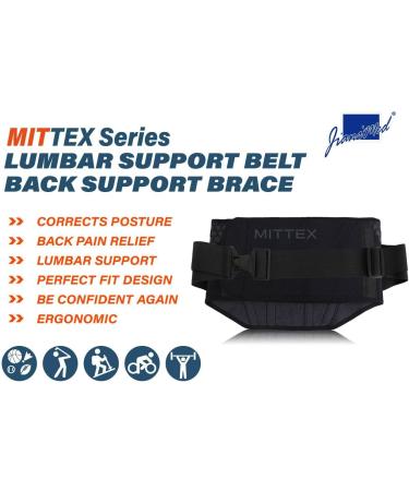 8 Lumbar Support Belt - Adjustable Back Brace for Pain Relief | MITTEX Series | Sciatica & Scoliosis | Breathable Comfort | Taiwan Excellence | L/XL - Buy Online on GoSupps.com