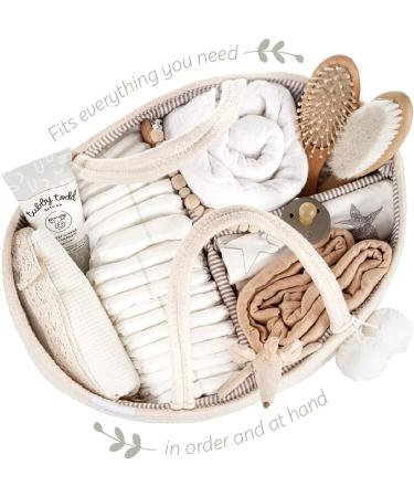 Fephas Baby Diaper Caddy Organizer - Beige Cotton Rope Nursery Storage Bin for Changing Table and Car - Portable Diaper Storage Basket - Ideal Baby Shower & Registry Gift - Buy Online on GoSupps.com