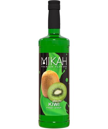 Mikah - Premium Flavors - Kiwi x2 | Syrup for drinks and desserts | Professional use | 2 bottles of 1 liter (2x1000ml) - Buy Online on GoSupps.com