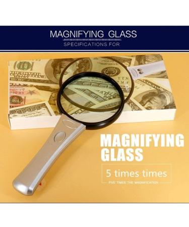 Lightweight Magnifying Glass High-Definition Optical 3/6 Times Portable Handheld Magnifying Glass with Light for Reading by The Elderly Lofty Ambition - Buy Online on GoSupps.com