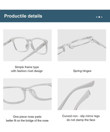 Buy BLUELESS Reading Glasses for Women - Fashionable Transparent Readers (0.50x) - Stylish & Comfortable - Buy Online on GoSupps.com