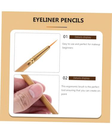 Beavorty 3 Pcs eyeliner sharpener eyeliner pen eyeliner brush Bamboo Brush Straight Bent Angled Brush mediumx3pcs As Shownx3pcs - Buy Online on GoSupps.com