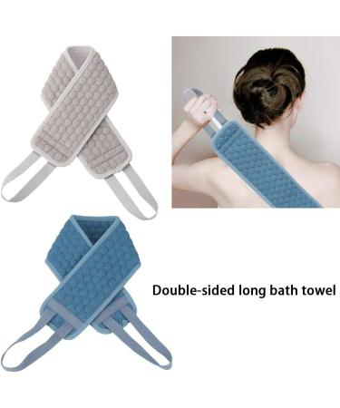 Chifans Loofah Sponge Back Scrubber & Bath Set - Natural Shower Brush for Body Peeling & Improved Blood Circulation - Blue - Buy Online on GoSupps.com