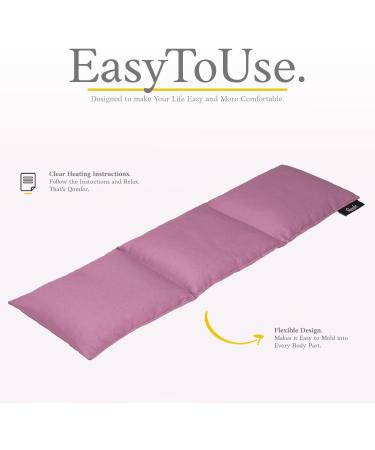Grain Cushion - Harmatic Cotton Cushion 46x12 cm Wheat-Filled Soft Spelled Cushion for Back Neck & Shoulder Pain Relief - Violet Gift Idea - Buy Online on GoSupps.com