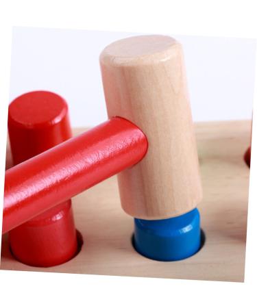 Ibasenice Colored Knock Stand Desktop Toy Set - Wooden Hammer Cutting Puzzle & Striking Toys for Kids - Buy Online on GoSupps.com