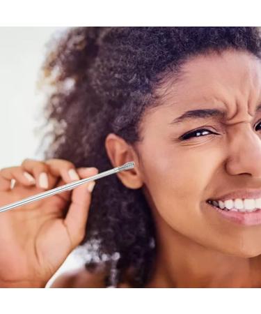 Stainless Steel Earpick Set - Spiral Earwax Removal Tool | 2pcs Ear Care Cleaner for Effective Ear Hygiene - Buy Online on GoSupps.com