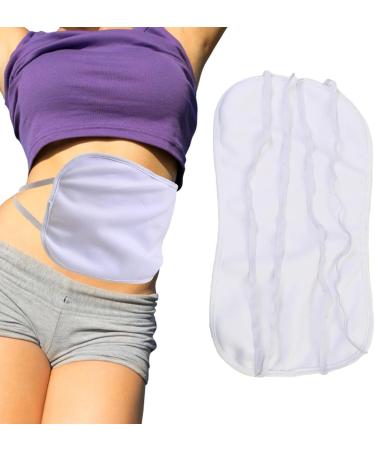 Castor Oil Waist Wrap | Reusable Castor Oil Pack Compress Wrap - Elastic Castor Oil Wrap Sleep Aid Pack Less Mess Heatless Reusable Bag for Liver Aezon White - Buy Online on GoSupps.com