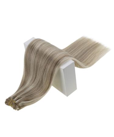 Runatur Extensions: Real Hair 30cm Short Human Hair - Ash Brown & Platinum Blonde for Sewing - Buy Online on GoSupps.com