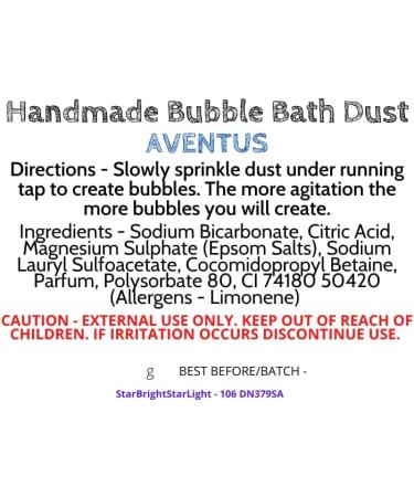 Handmade Bubble Bath Dust - Various Scents (Bath Bomb Dust with Lasting Bubbles) Contains Epsom Salts (AVENTUS*) - Buy Online on GoSupps.com