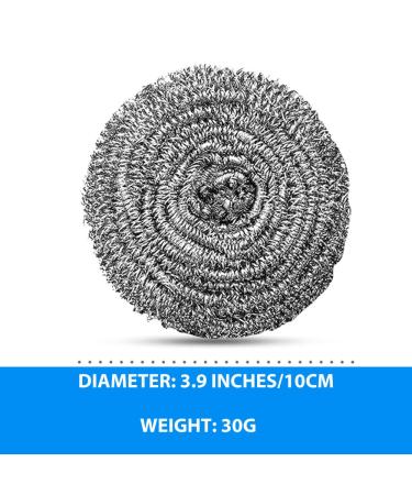 12 Pack Steel Wool Dish Scrubber 30g Steel Wool Scrubber Pad Used for Dishes Pans Pots and Ovens. Easy to Scoure for Tough Kitchen Cleaning. - Buy Online on GoSupps.com