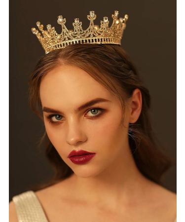 SWEETV Gold Queen Crown - Women's Wedding & Birthday Crown, Cake Topper & Costume Party Accessory - Buy Online on GoSupps.com