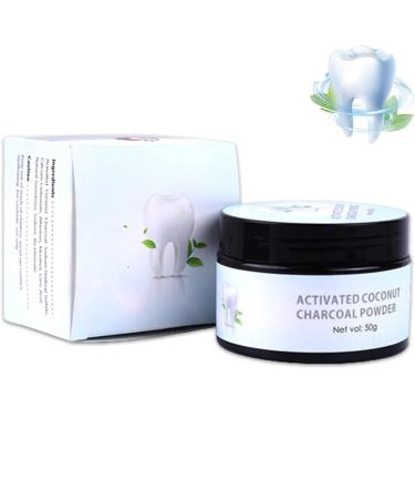 Teeth Whitening, Activated Coconut Teeth Whitening Powder, Activated Charcoal Powder 50g Effective Teeth Whitening Remove Stains. (1pcs)