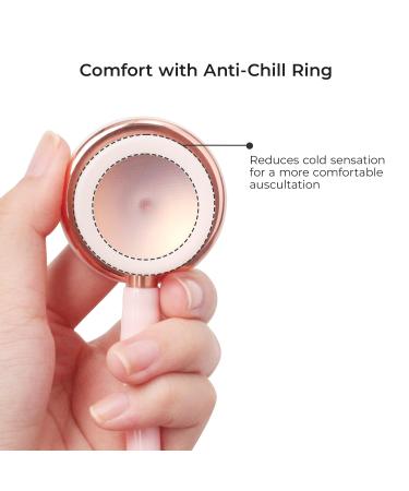 Scienlodic Double-Sided Stethoscope - Professional Light Pink Stethoscope for Doctors Nurses & Students | Customized Gold-Plated Design - Buy Online on GoSupps.com
