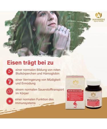 Maharishi Ayurveda Iron Rasayana | Ayurvedic Iron Tablets for Deficiency | 60 Tablets | Dietary Supplement for Healthy Iron Levels - Buy Online on GoSupps.com