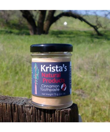 Organic Cinnamon Toothpaste - Krista's Natural Products | 75g (2.6oz) | Fluoride-Free Natural Ingredients Fresh Breath - Buy Online on GoSupps.com
