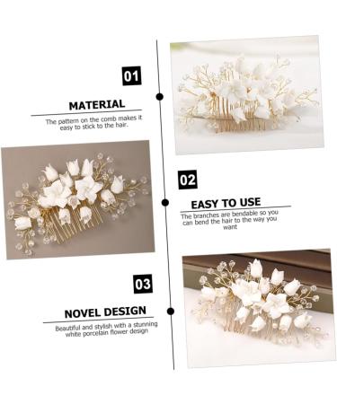 Mikinona Bridal Hair Comb Bridal Headpieces Bridal Hair Accessories Wedding Headpiece Hair Accessories for Women Wedding Hair Comb Flower Hair Accessories Headpiece for Women Comb Headpiece - Buy Online on GoSupps.com