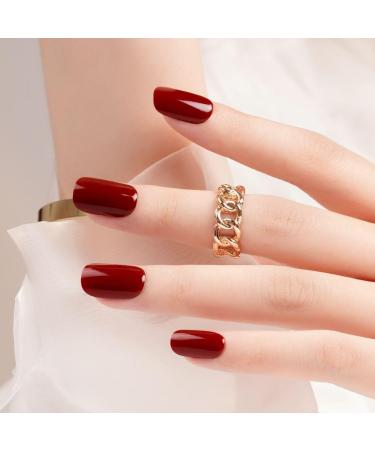 DANNI & TONI 28 Ruby Reverie Gel Nail Polish Stickers | Salon-Quality Solid Colour Strips Set - Buy Online on GoSupps.com