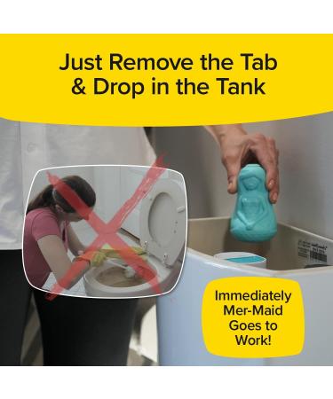 Mer-Maid Automatic Toilet Bowl Cleaner | AS-SEEN-ON-TV | Cleans, Freshens, Deodorizes | Lasts Up to 3 Months | Ultra-Strength Concentrated Formula | Easy-to-Use | 4 In Blue - Buy Online on GoSupps.com