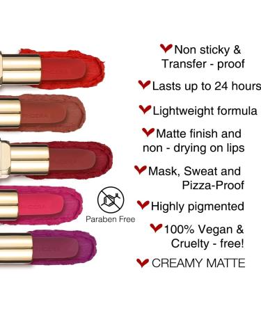 Phoera Non Transfer Lipstick - Waterproof, Smudge-proof, and Long-Lasting (05 Mona) - Buy Online on GoSupps.com
