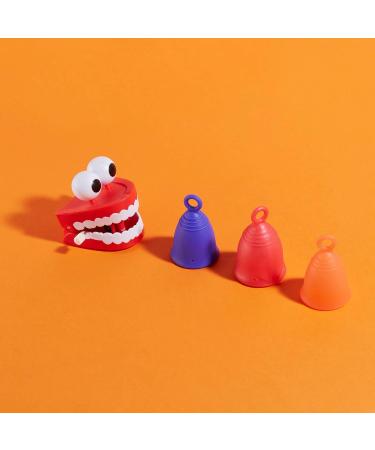 Silicone Ring Menstrual Cup with Loop Stem - Reusable 12 Hour Tampon Alternative - Soft Peach Medium Size - Buy Online on GoSupps.com