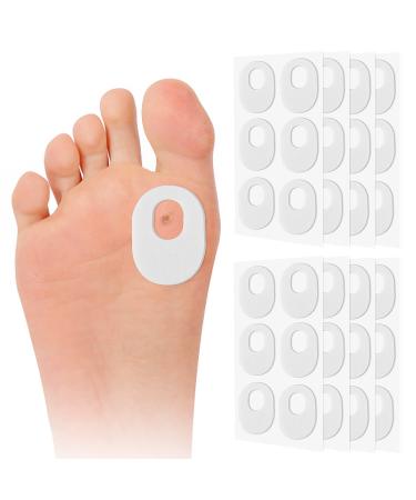 Thinp 48 Pieces Soft Felt Callus Cushions Callus Pads Corn Cushions Self Stick Corn Pads Foot Corn Remover Adhesive Foot Care Cushions for Men Women Feet Toes Heel Pain Relief (Oval)