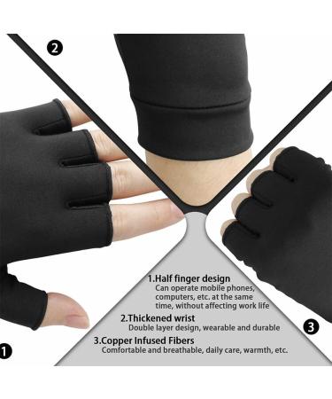Buy Copper Compression Arthritis Gloves - High Copper Infused Pain Relief for Men & Women - Buy Online on GoSupps.com
