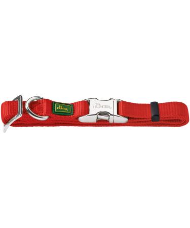 HUNTER VARIO BASIC ALU-STRONG collar dog collar nylon aluminum buckle L red L red
